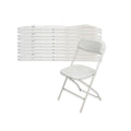 White Stackable Plastic Folding Chair 10-Pack P2744