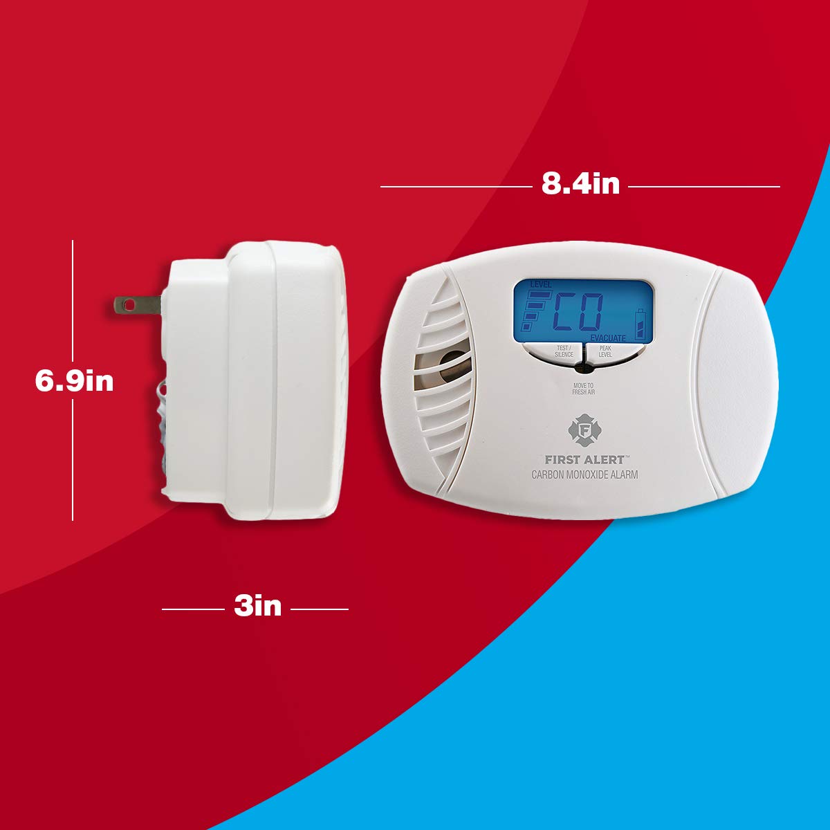 Plug in Carbon Monoxide Alarm with Digital Display J3360
