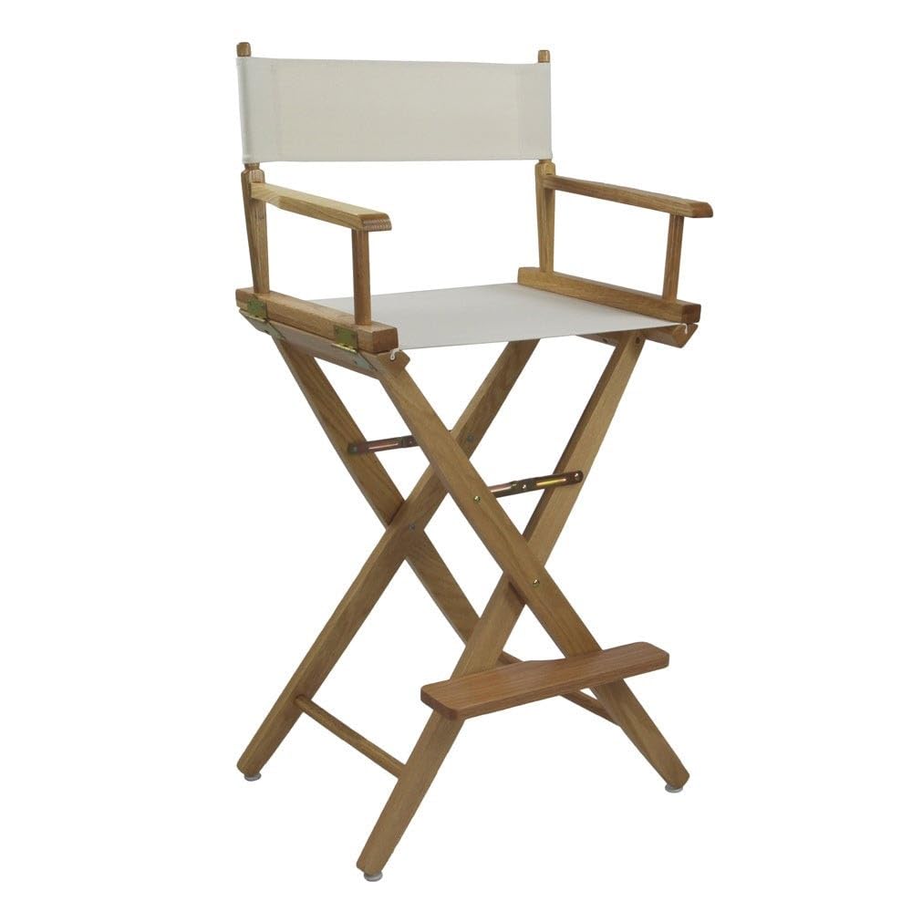 Extra-Wide Bar Height Director's Chair Black Canvas F755388