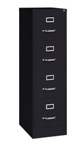4 Drawer Letter Width Vertical File Cabinet Black D63315