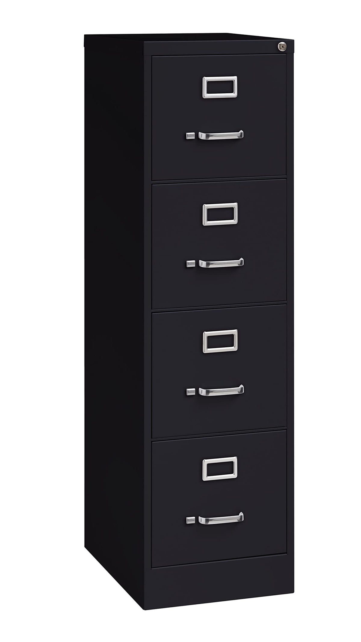 4 Drawer Letter Width Vertical File Cabinet Black D63315