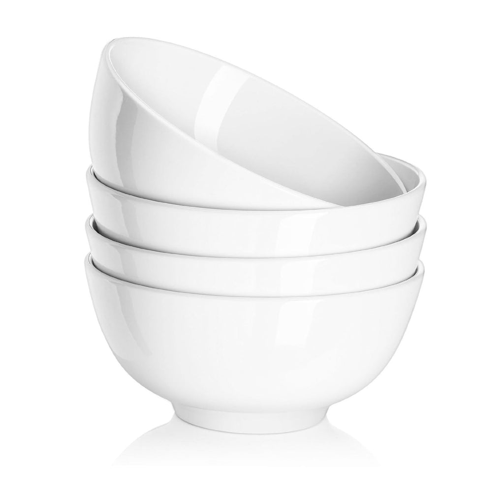 White Ceramic Bowls Set of 4 F634309