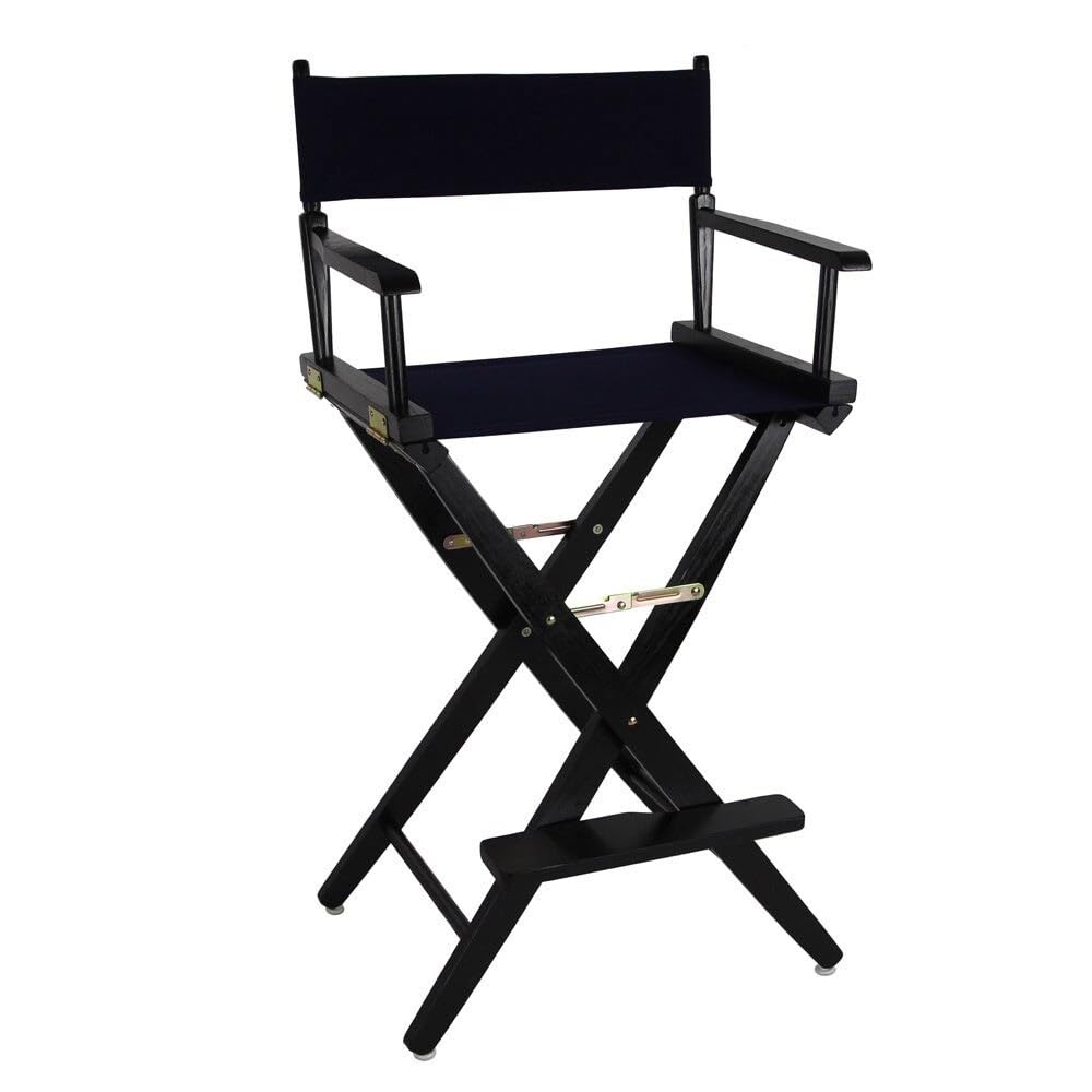 Extra-Wide Bar Height Director's Chair Black Canvas F755388