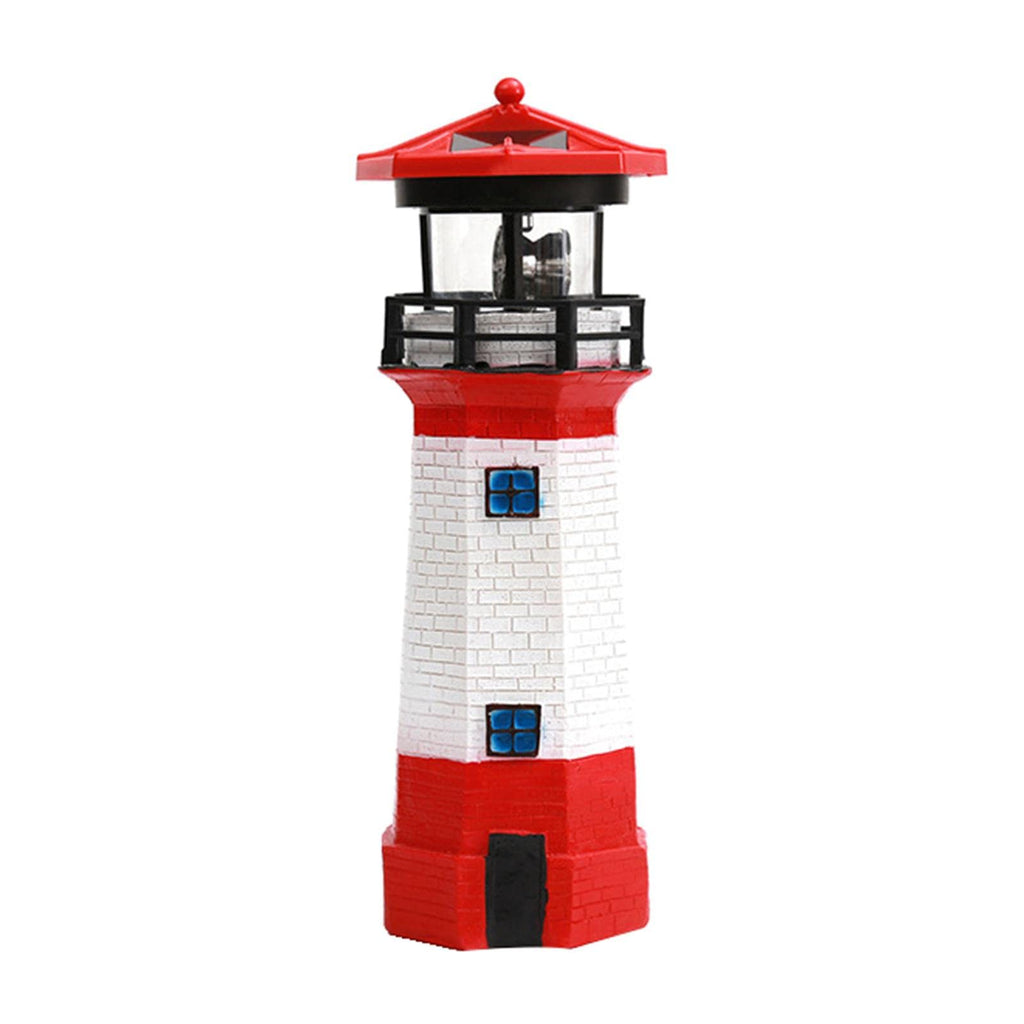 Solar Powered LED Rotating Lighthouse Light F4580