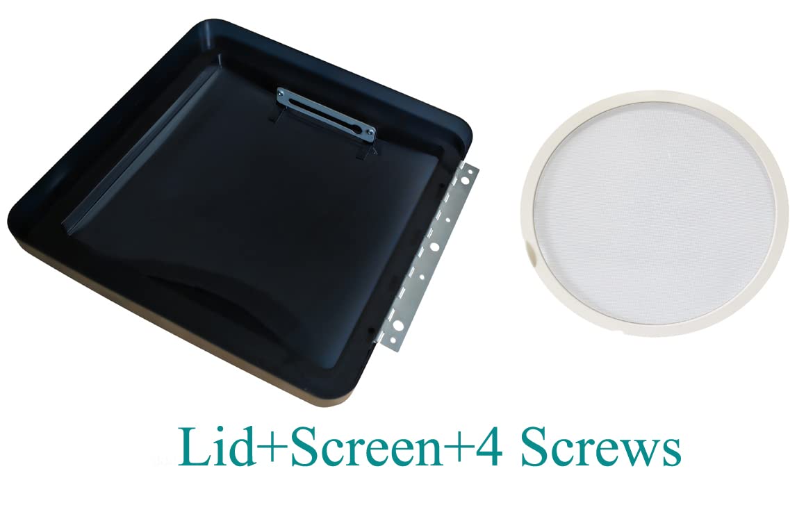 14"x14" RV Roof Vent Lid Replacement Smoke Dome Cover with Stainless Steel Screen G97964