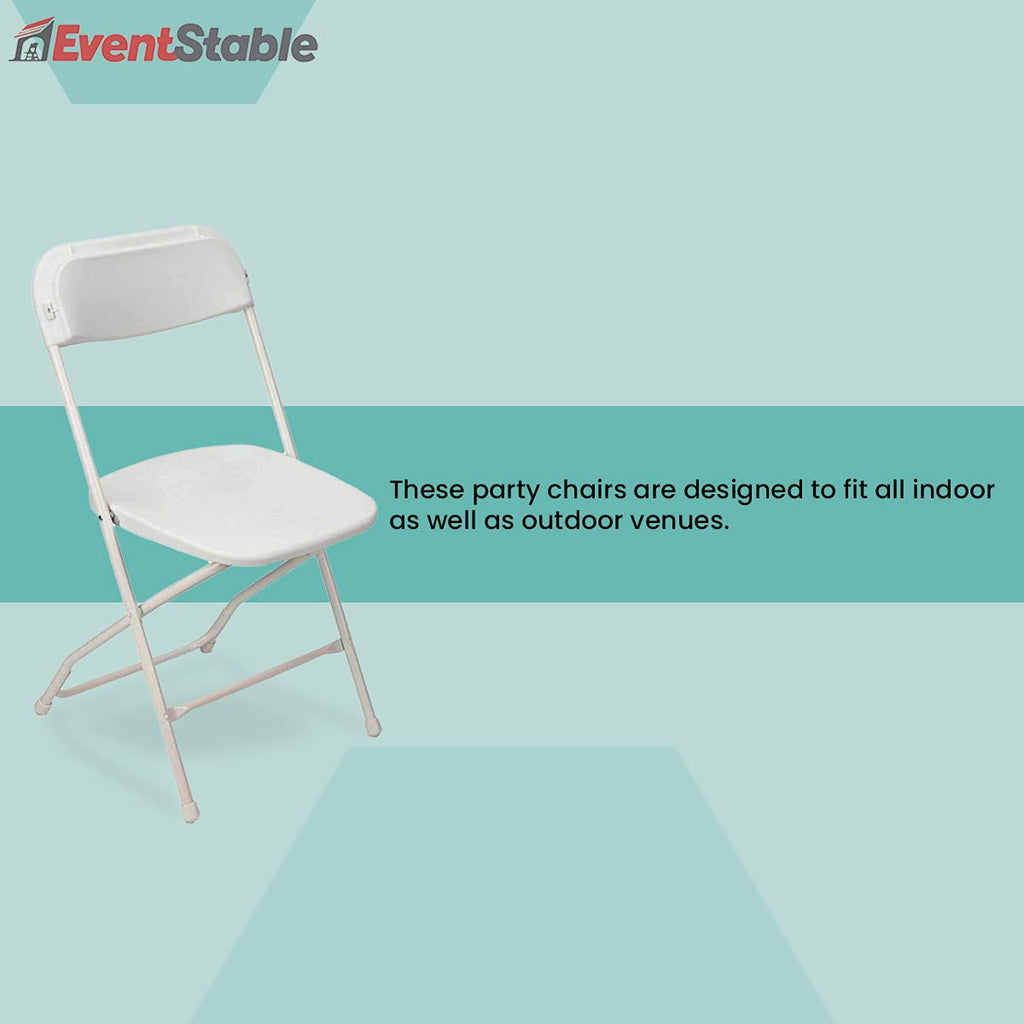 White Stackable Plastic Folding Chair 10-Pack P2744