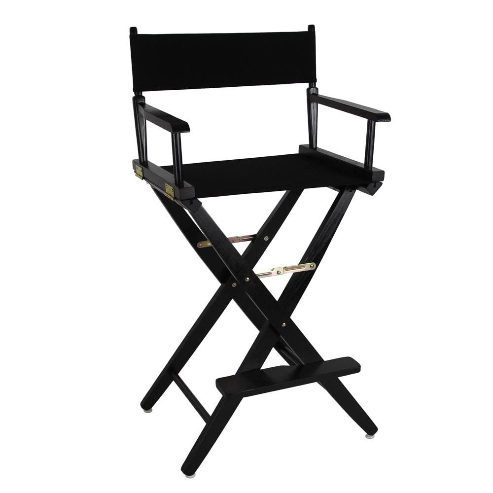 Extra-Wide Bar Height Director's Chair Black Canvas F755388