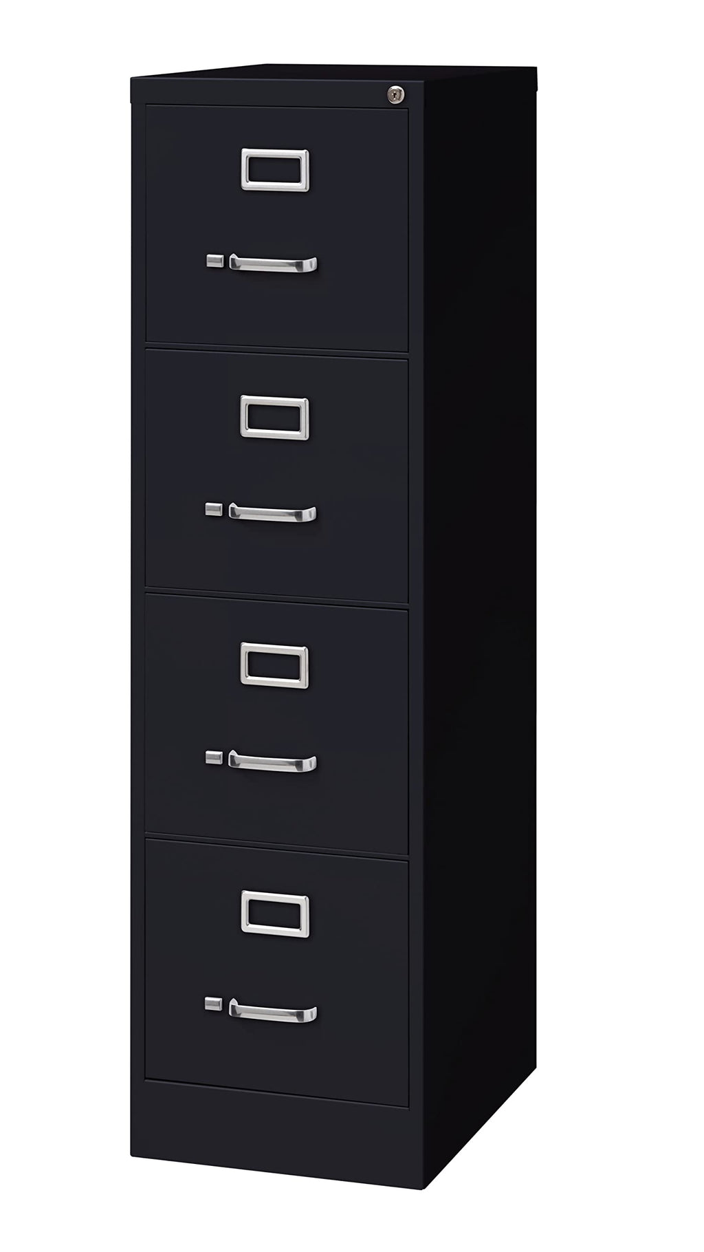 4 Drawer Letter Width Vertical File Cabinet Black D63315