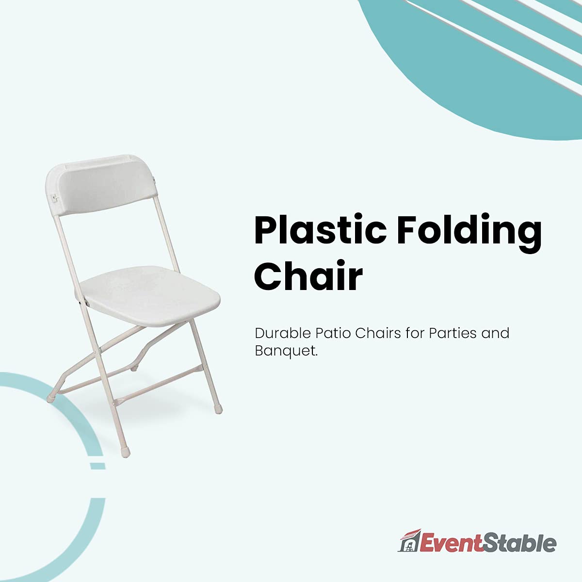 White Stackable Plastic Folding Chair 10-Pack P2744