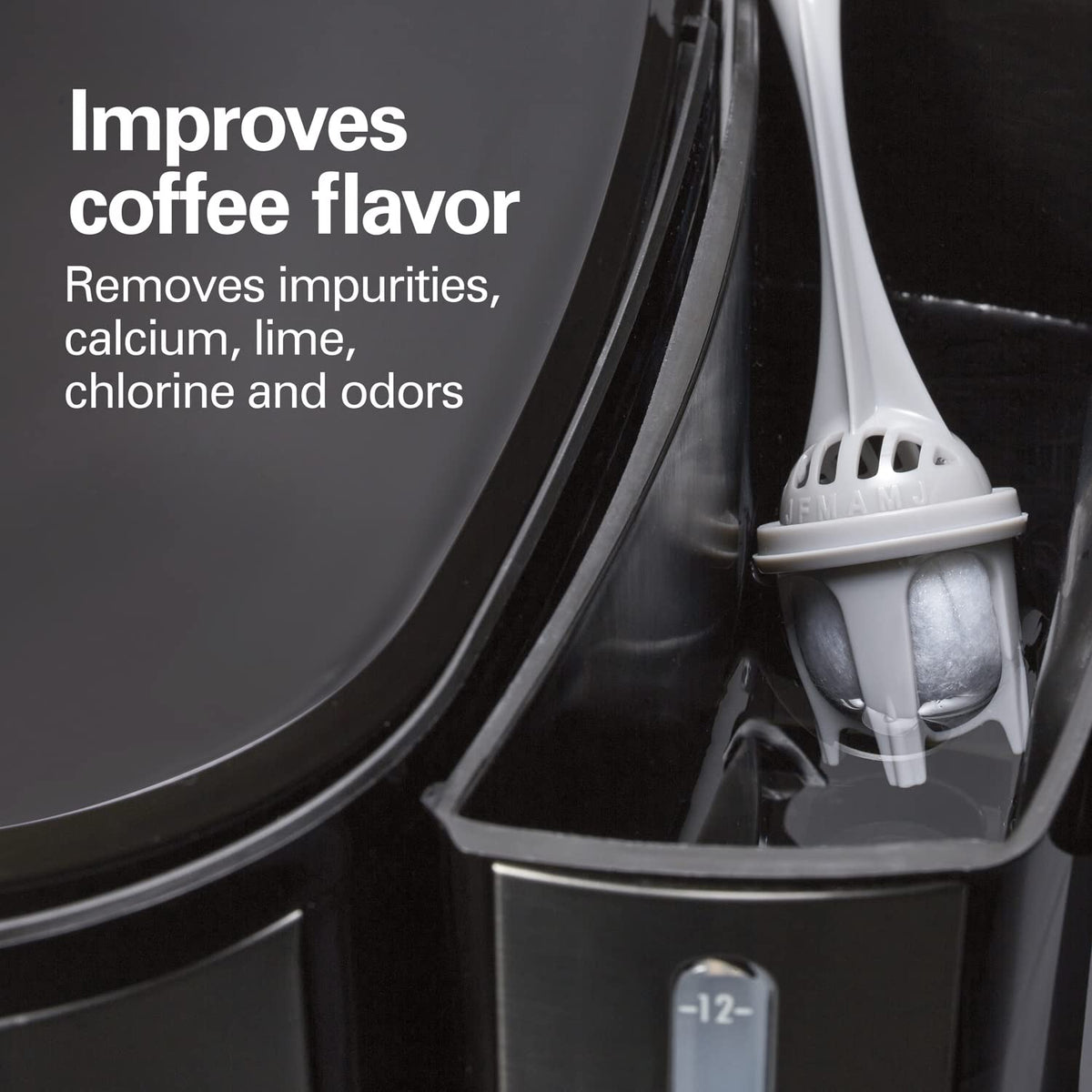Charcoal Coffee Maker Water Filter Replacement Pods and Handle, 2-Pack and 12 Cup Coffee Maker T83538