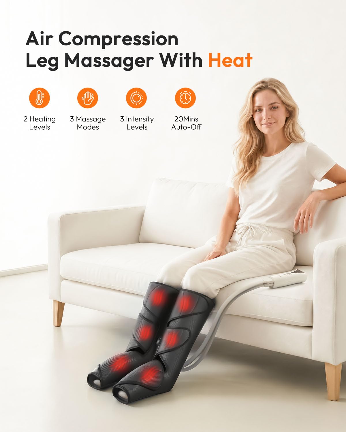 Air Compression Leg Massager with Heat F911466