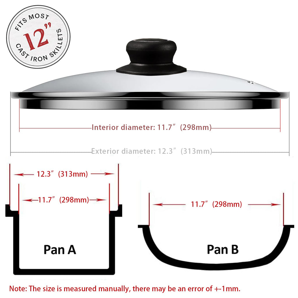 12 Inch Tempered Glass Pan Lid Z2840