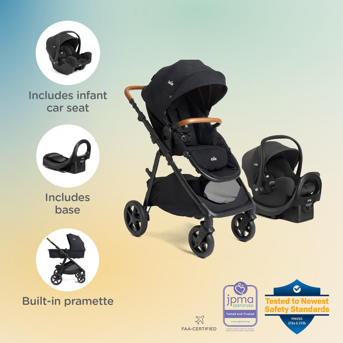 Lightweight 4-in-1 Stroller & Car Seat Travel System J659962