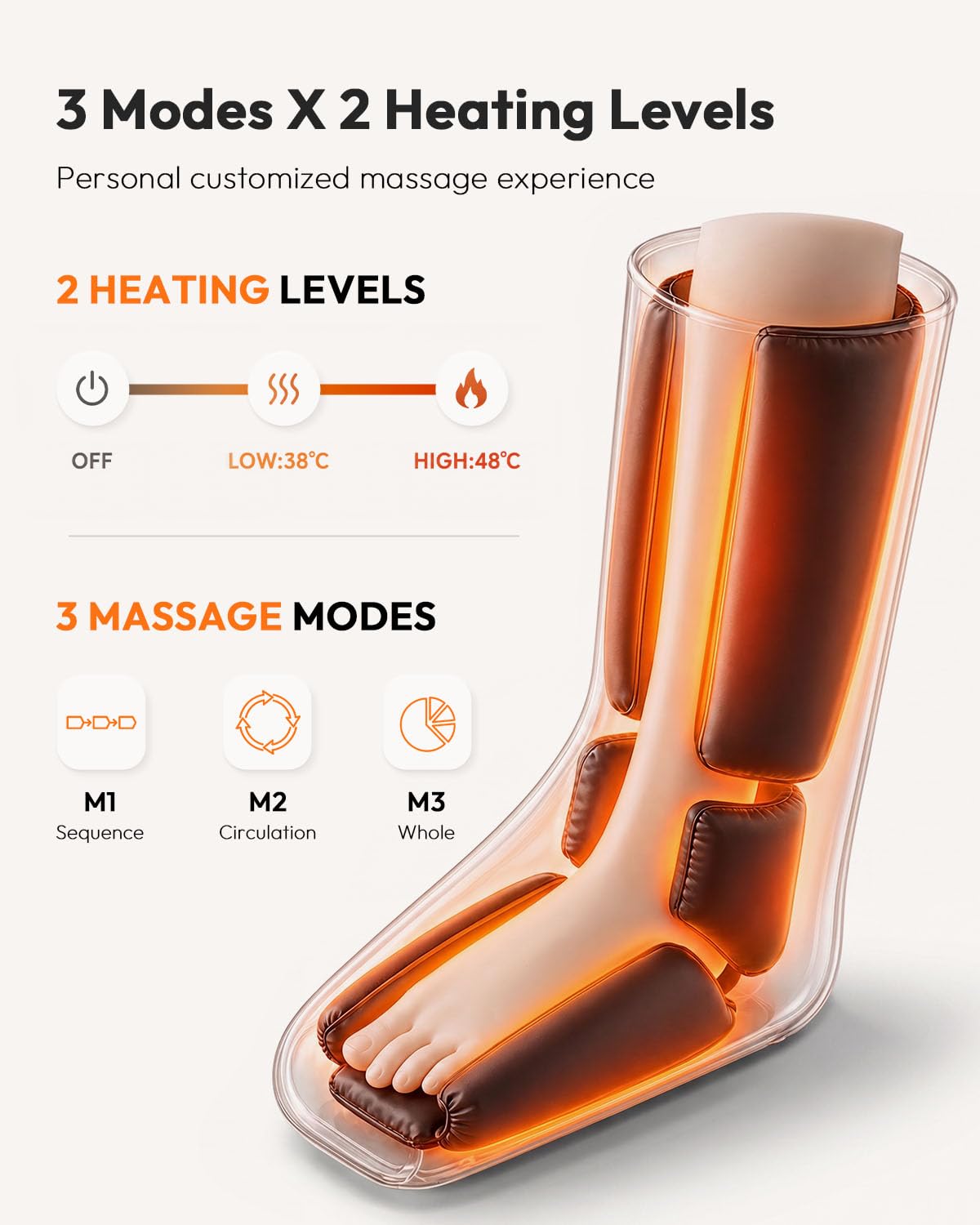 Air Compression Leg Massager with Heat F911466