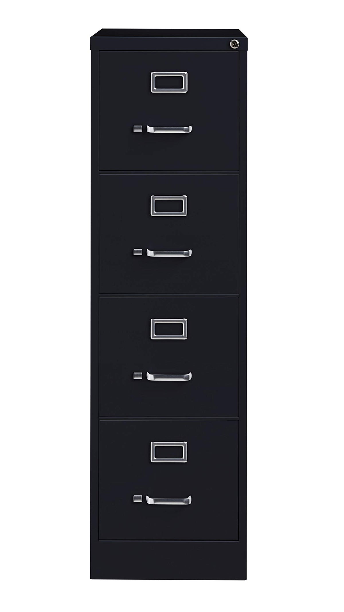 4 Drawer Letter Width Vertical File Cabinet Black D63315