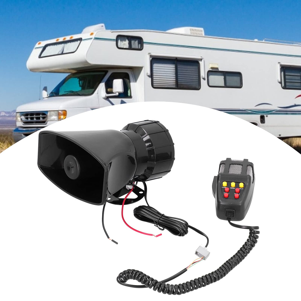 Car Siren Speaker Alarm Horn 7 Tone I151558