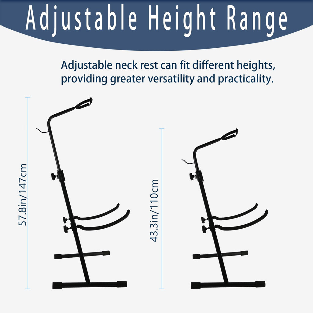 Double Bass Stand, Sturdy and Portable Upright Bass, Black Q864