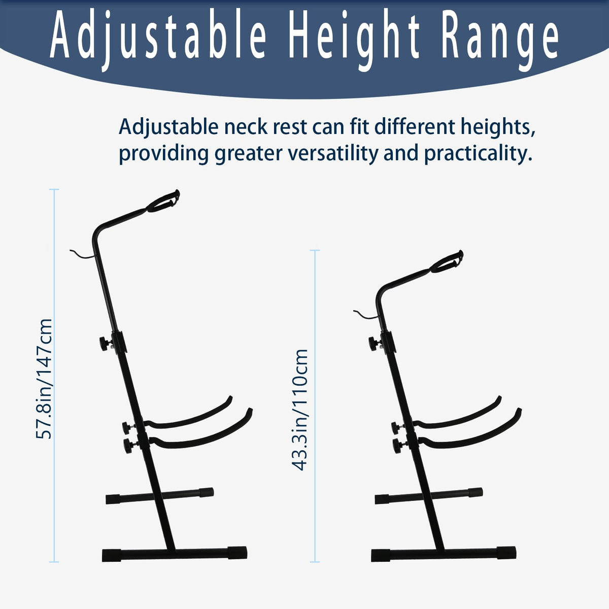 Double Bass Stand, Sturdy and Portable Upright Bass, Black Q864