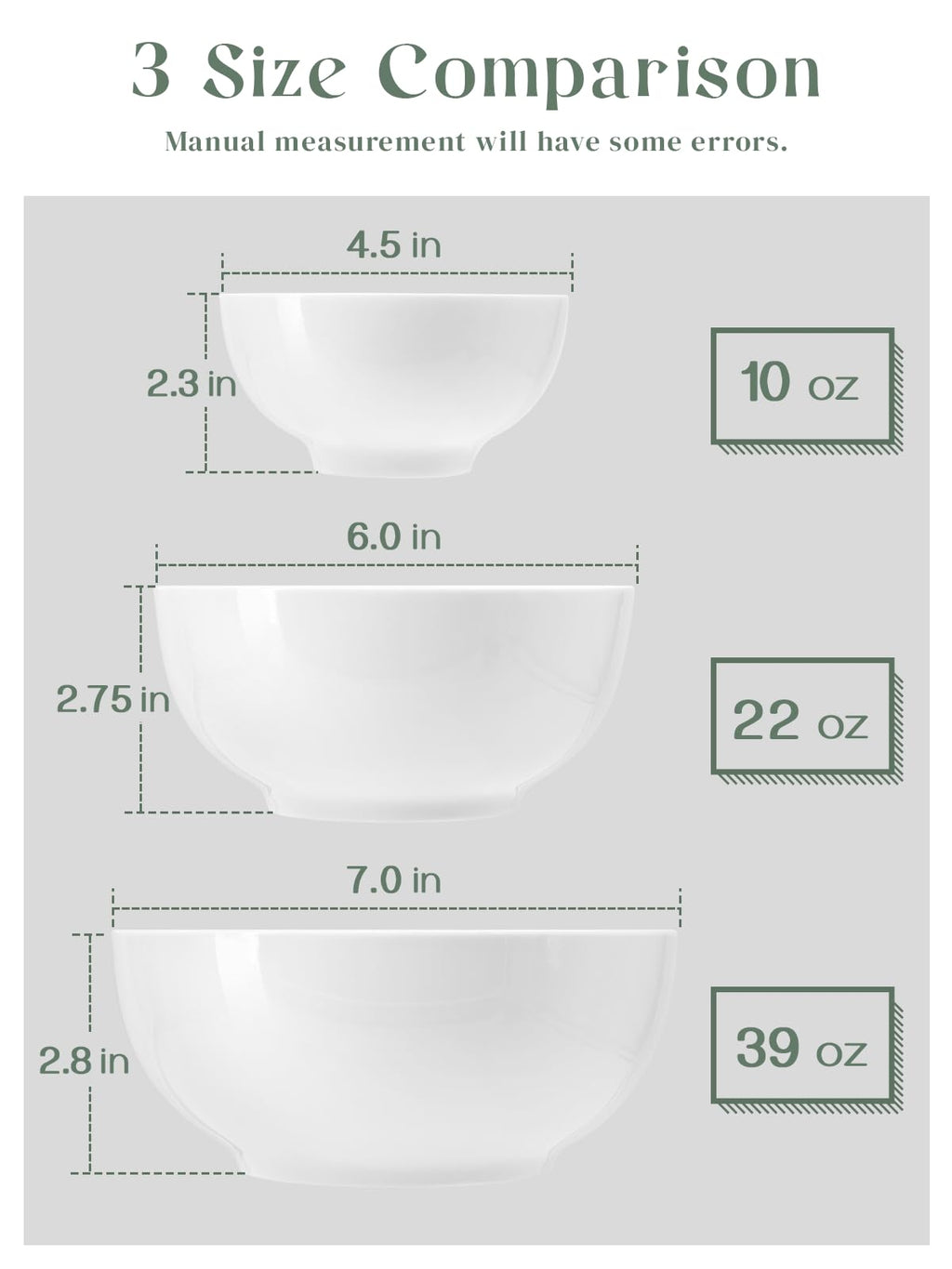 White Ceramic Bowls Set of 4 F634309