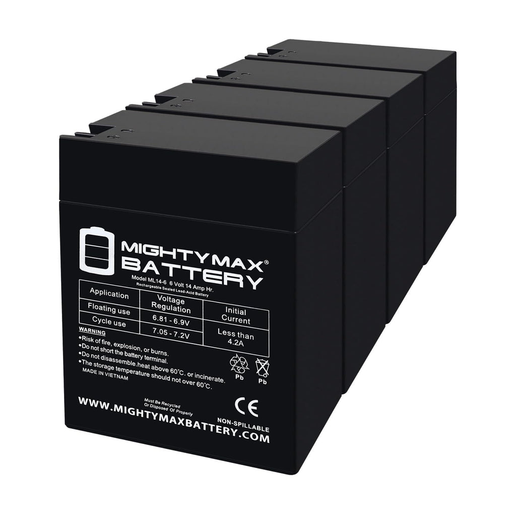 6V 14Ah AGM Replacement Battery 4 Pack U71796