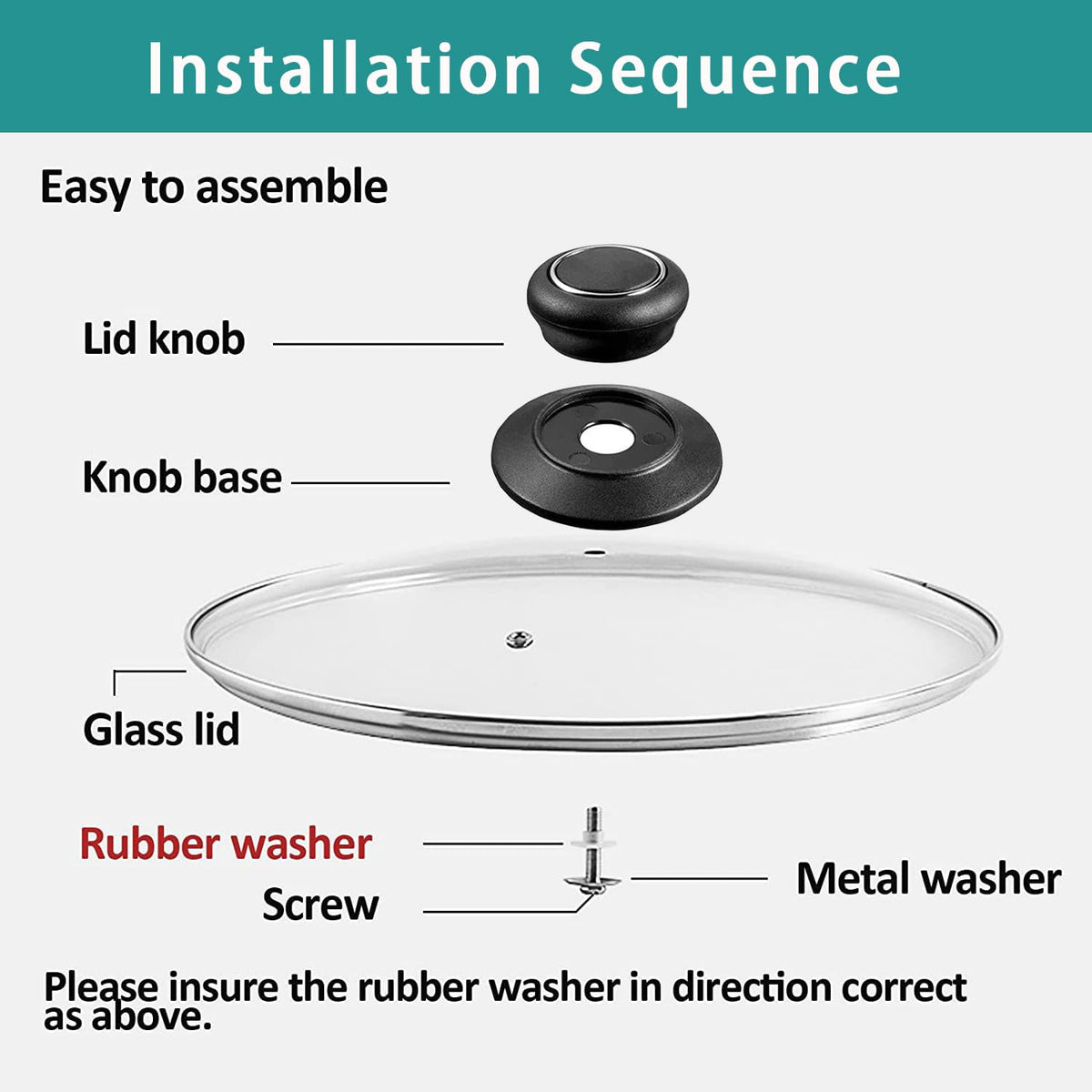 12 Inch Tempered Glass Pan Lid Z2840
