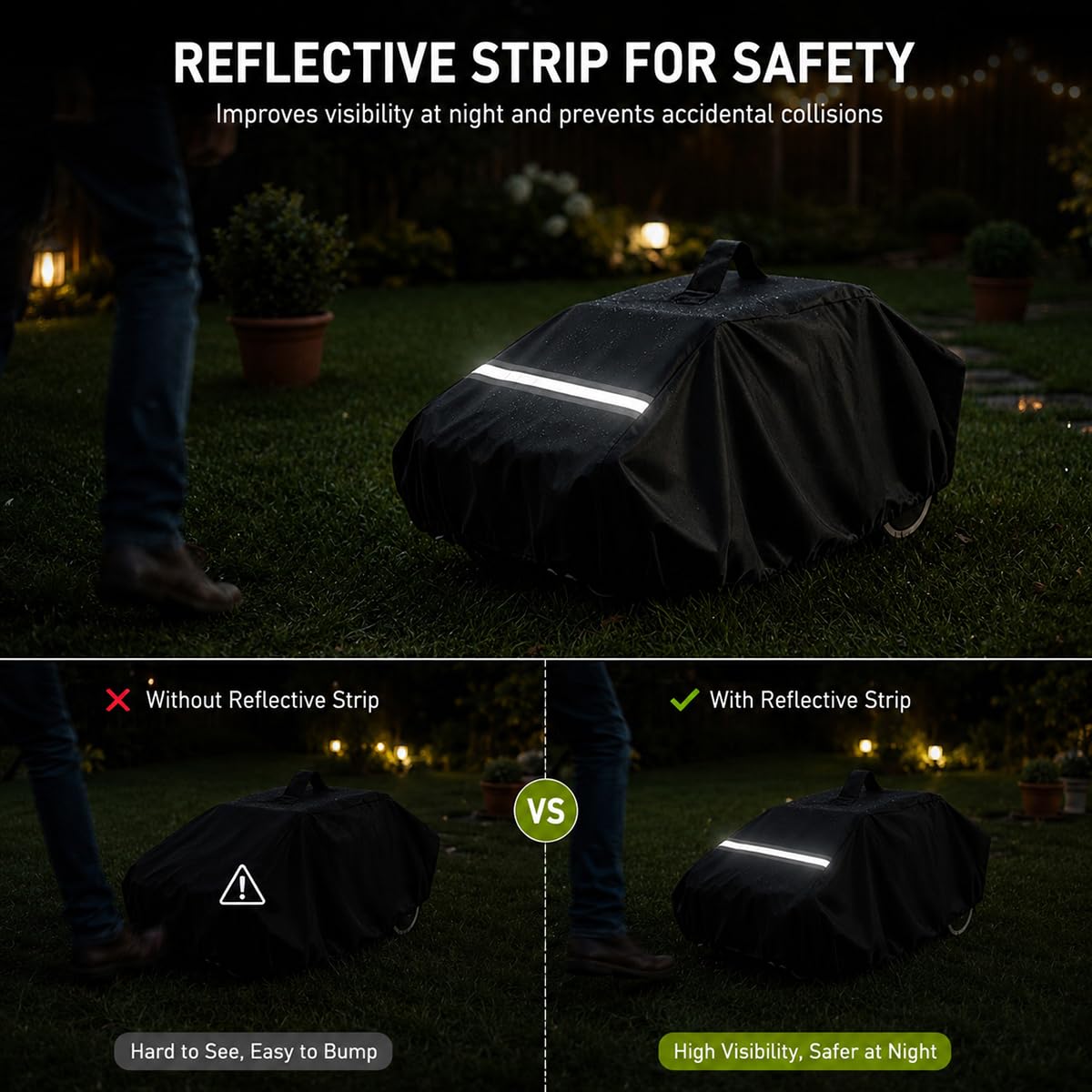 Robot Lawn Mower Cover 600D Oxford Fabric with Reflective Strip Orange U2292