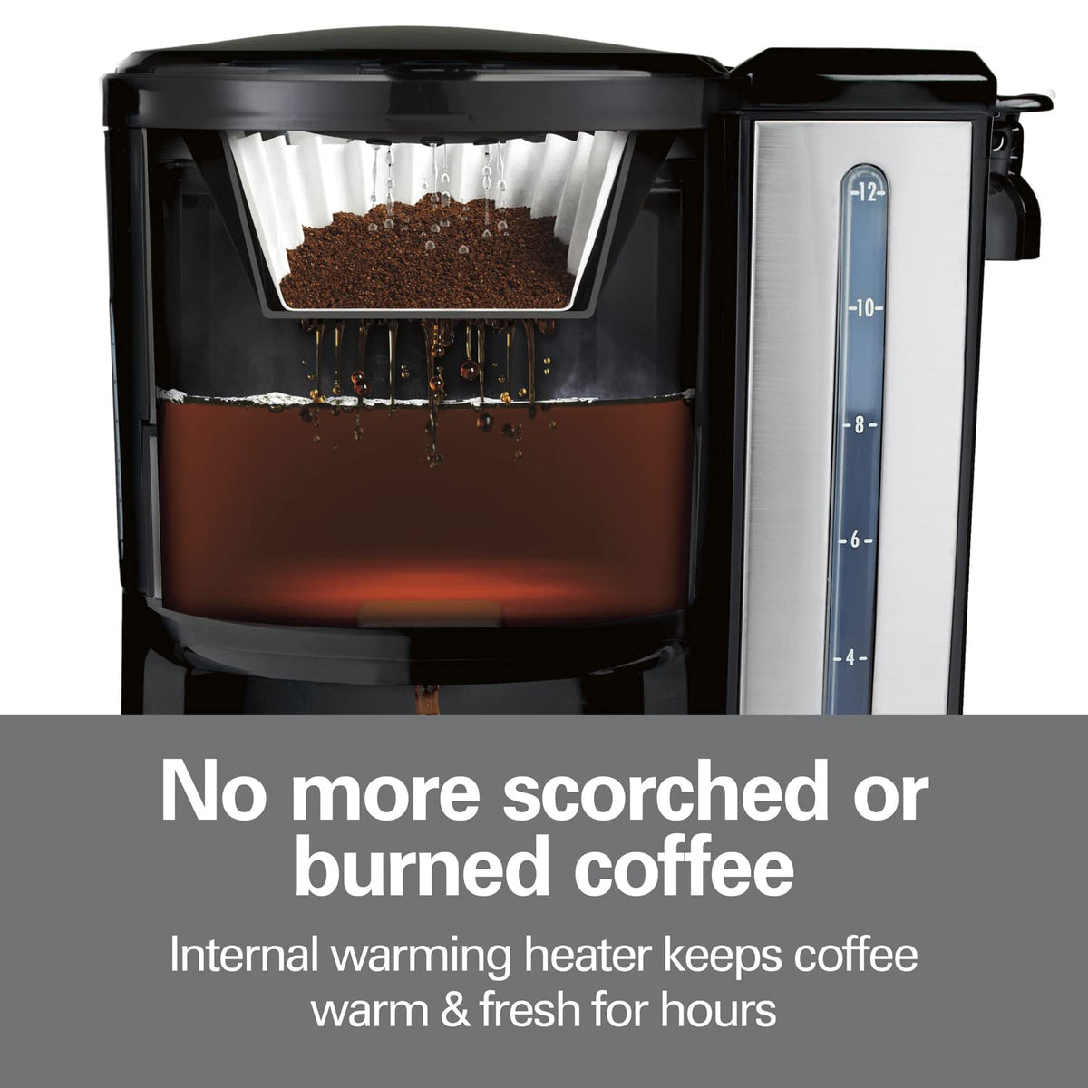 Charcoal Coffee Maker Water Filter Replacement Pods and Handle, 2-Pack and 12 Cup Coffee Maker T83538