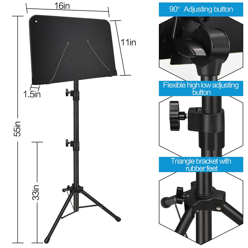 Adjustable Sheet Music Stand with Carry Bag F579651