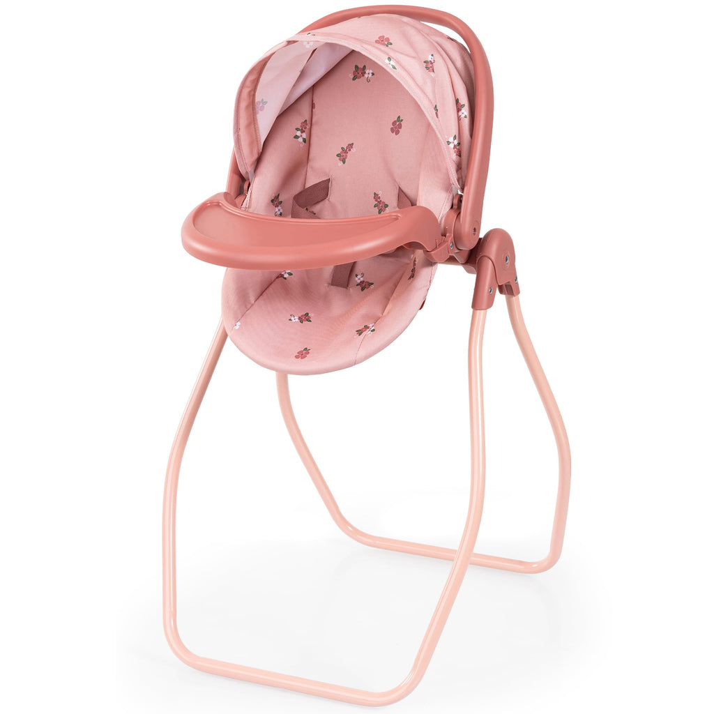 Pink Convertible Doll Highchair Swing Bed Car Seat F446