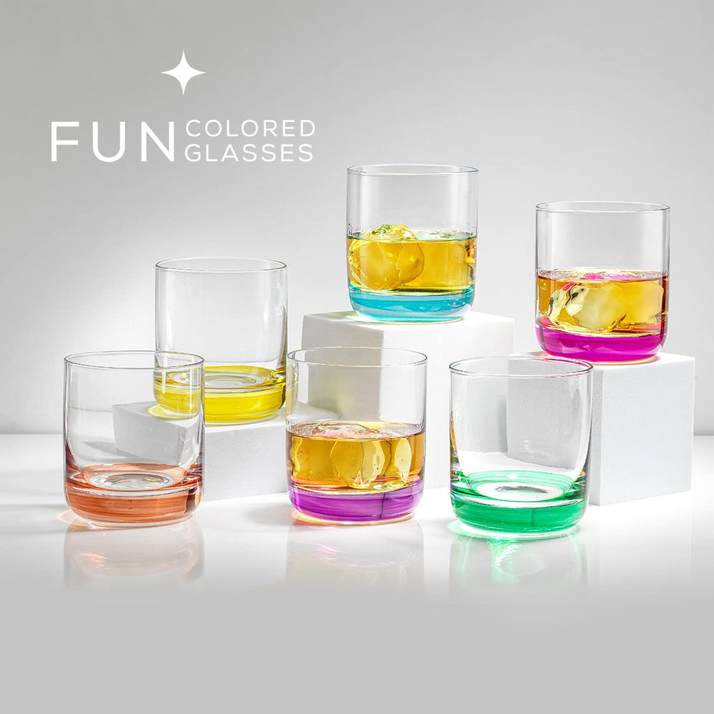 Colorful Whiskey Glasses Set of 6 V6335