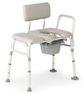 Padded Combination Transfer Bench and Commode, 400 lb. Capacity Q721