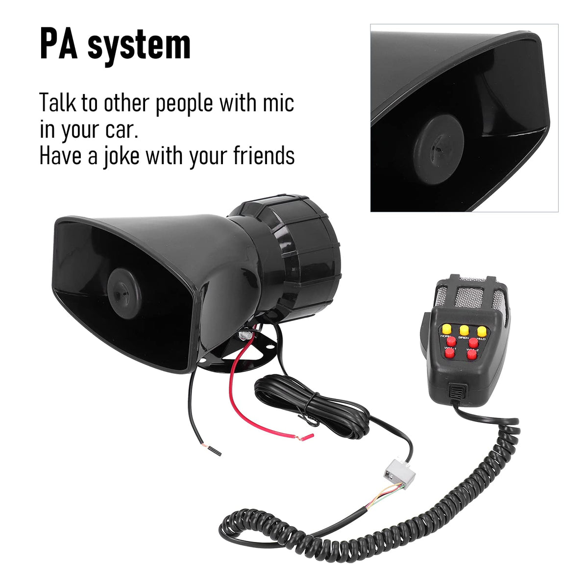 Car Siren Speaker Alarm Horn 7 Tone I151558