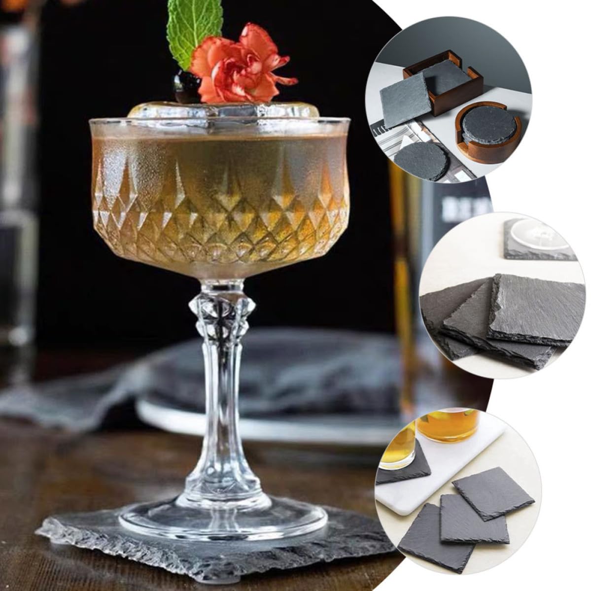 Natural Stone Table Coasters E8932