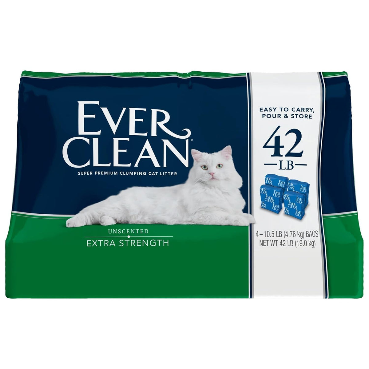Extra Strength Clumping Unscented Cat Litter 42 lbs A265316