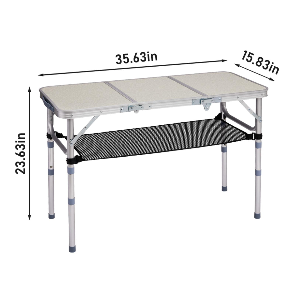 3ft Adjustable Height Aluminum Folding Camping Table X979