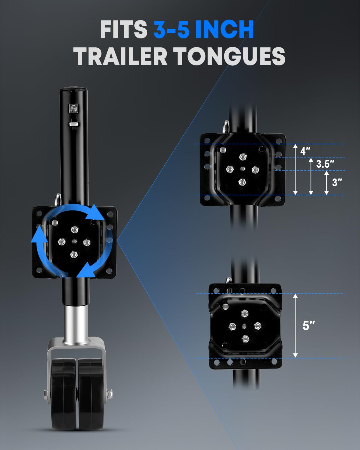 2000 lbs Dual Wheel Trailer Jack U93137