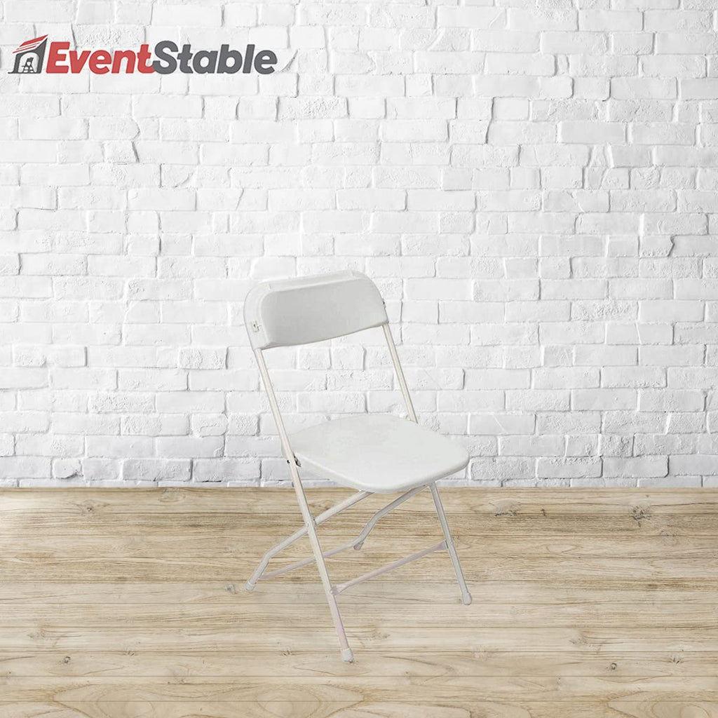 White Stackable Plastic Folding Chair 10-Pack P2744
