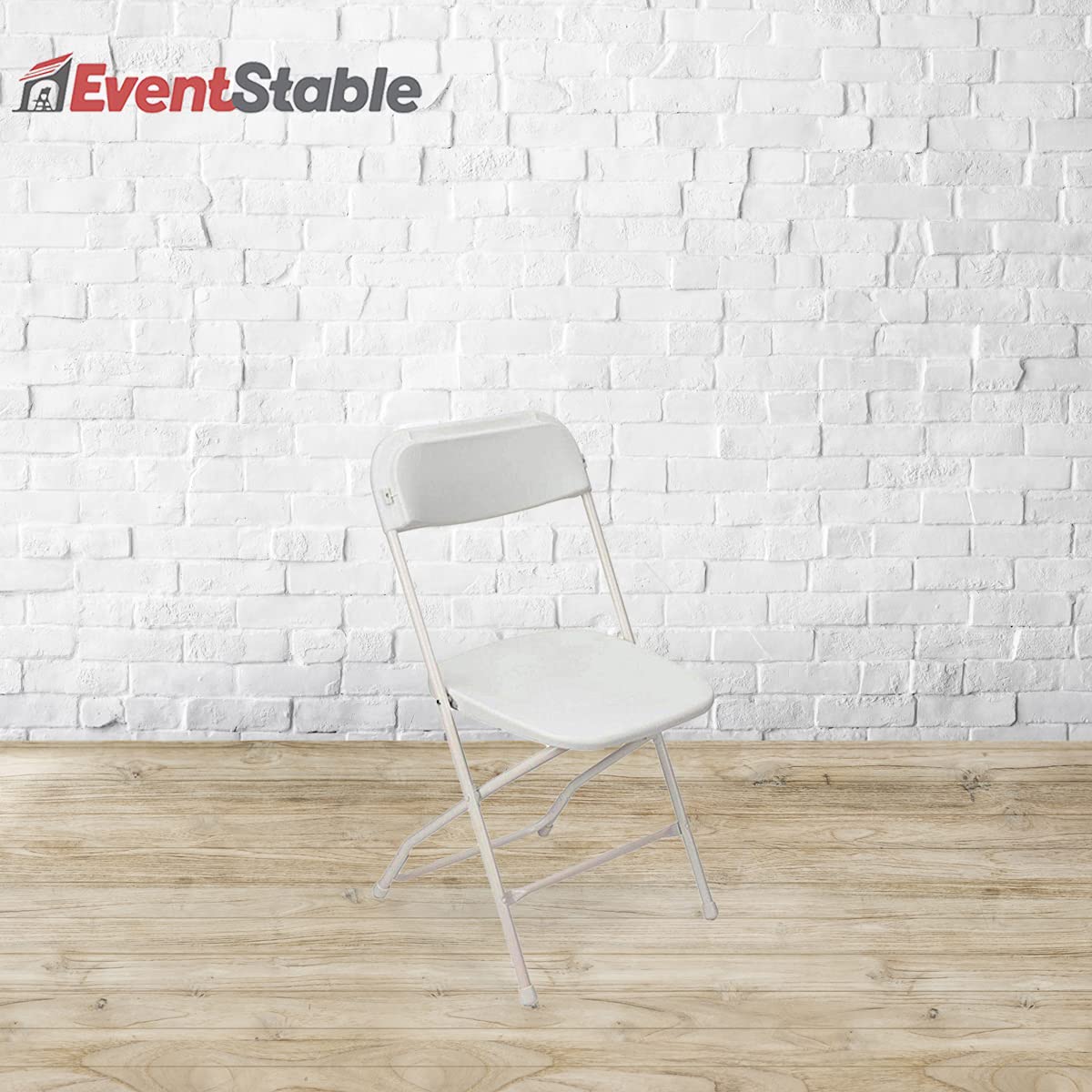 White Stackable Plastic Folding Chair 10-Pack P2744