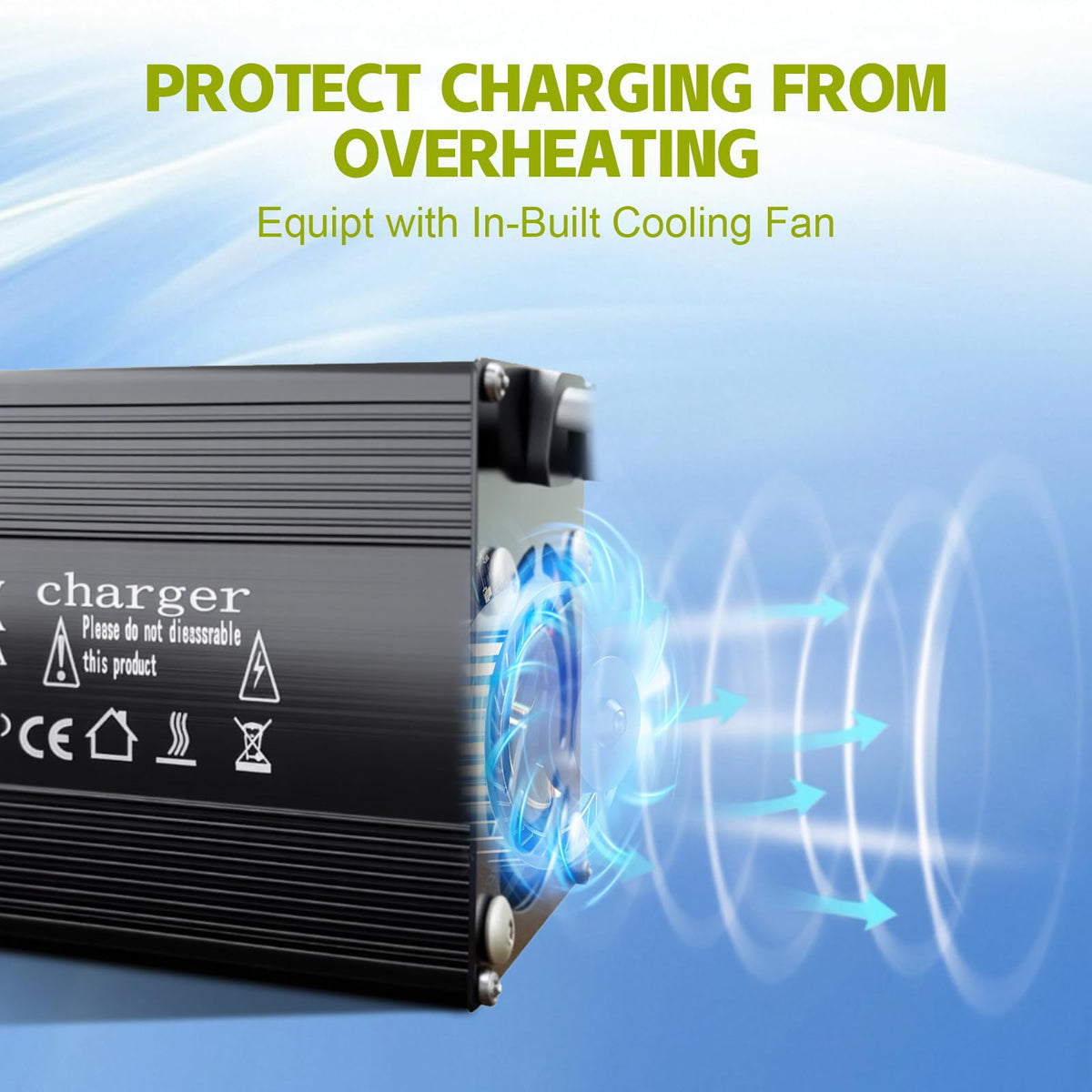 14.6V 20A LiFePO4 Battery Charger with Anderson Connector D7033