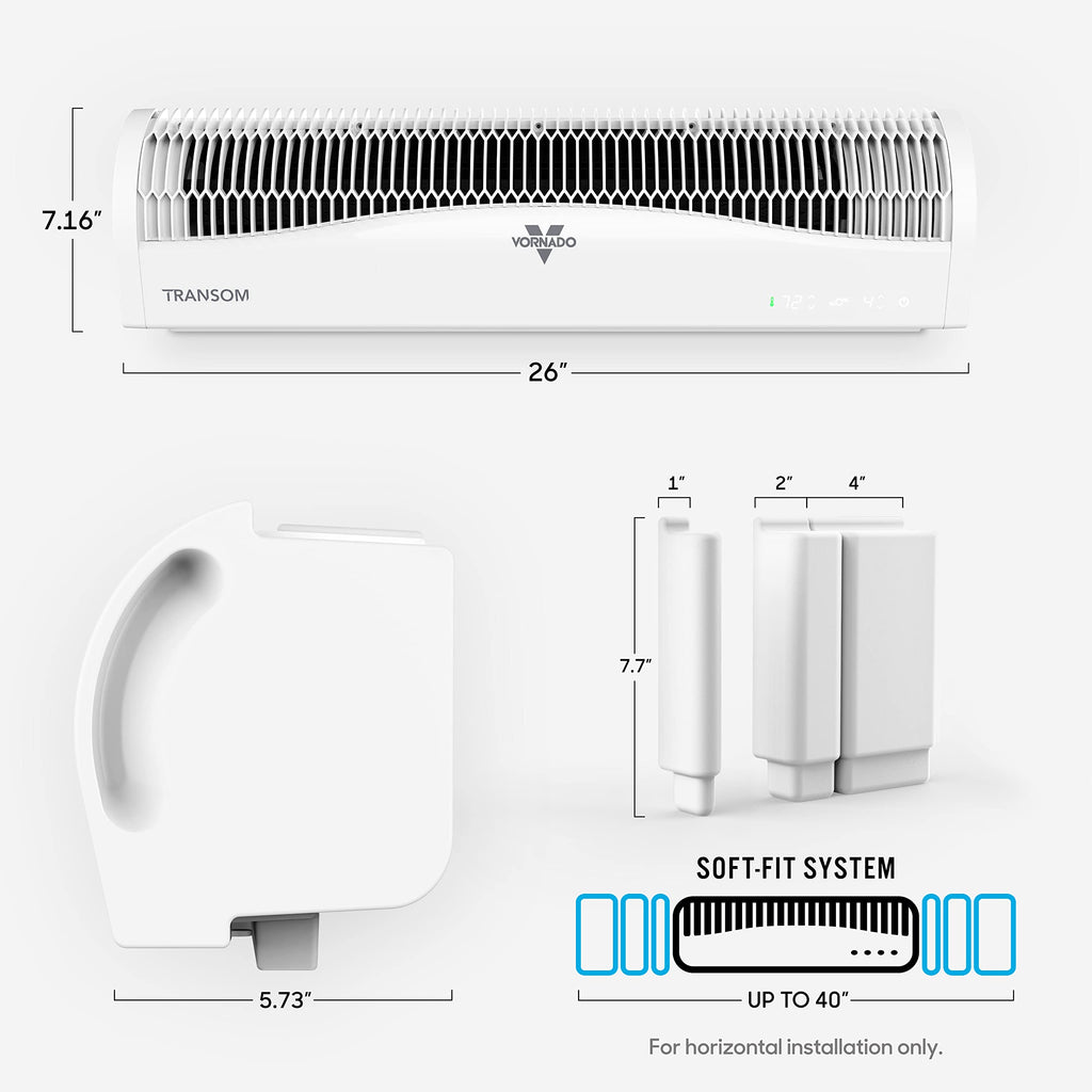 Window Fan with 4 Speeds, Remote Control, Reversible Exhaust, Ice White G97607
