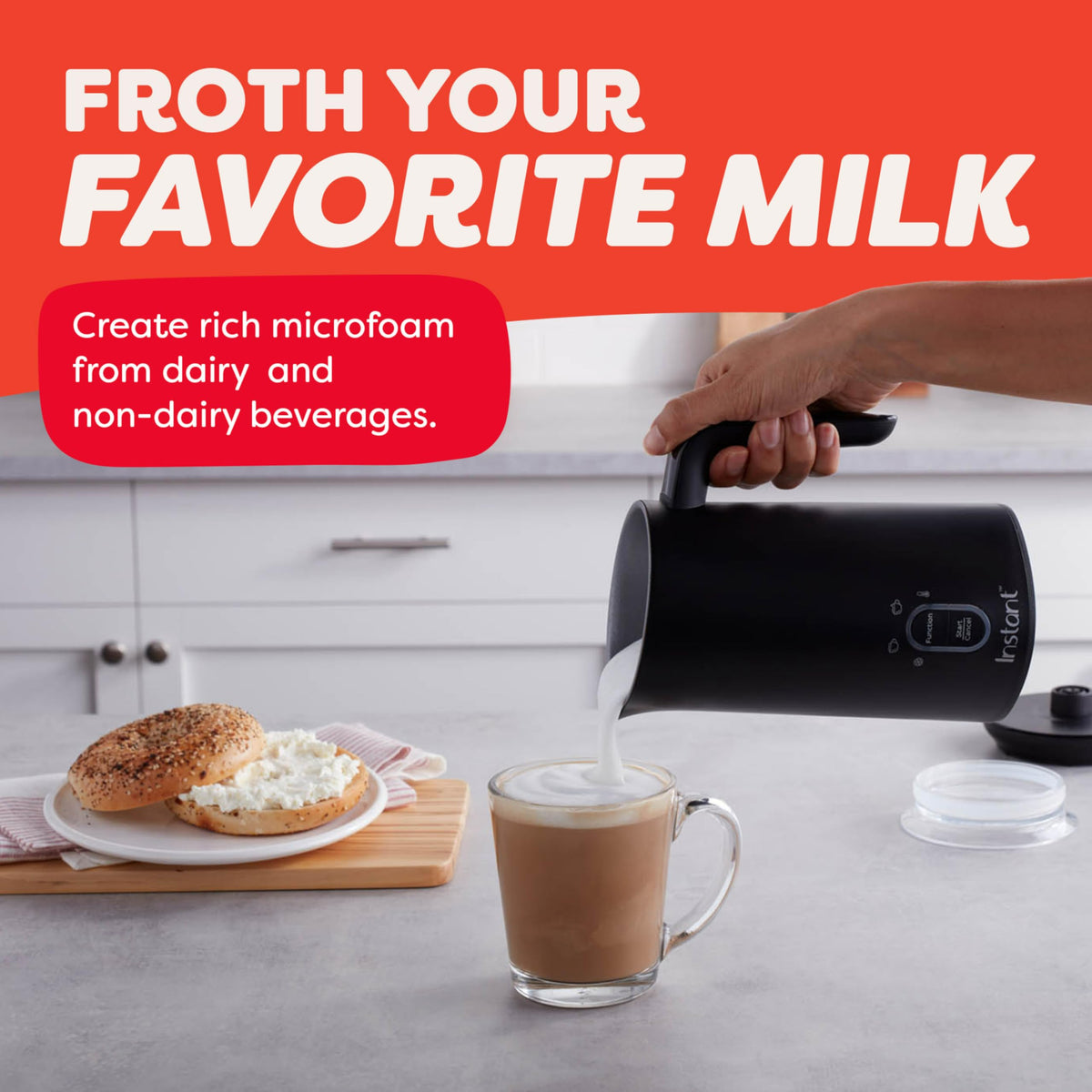 4-in-1 Milk Frother, 10 oz, Black Z6142