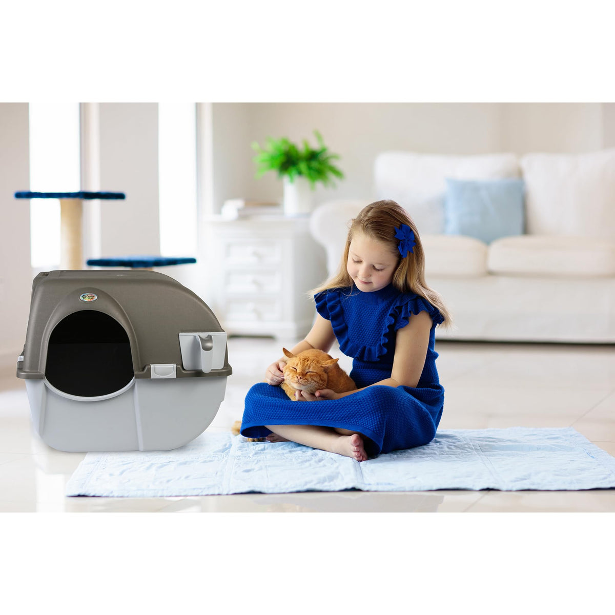 Self Cleaning Litter Box Regular Size Grey Z3992