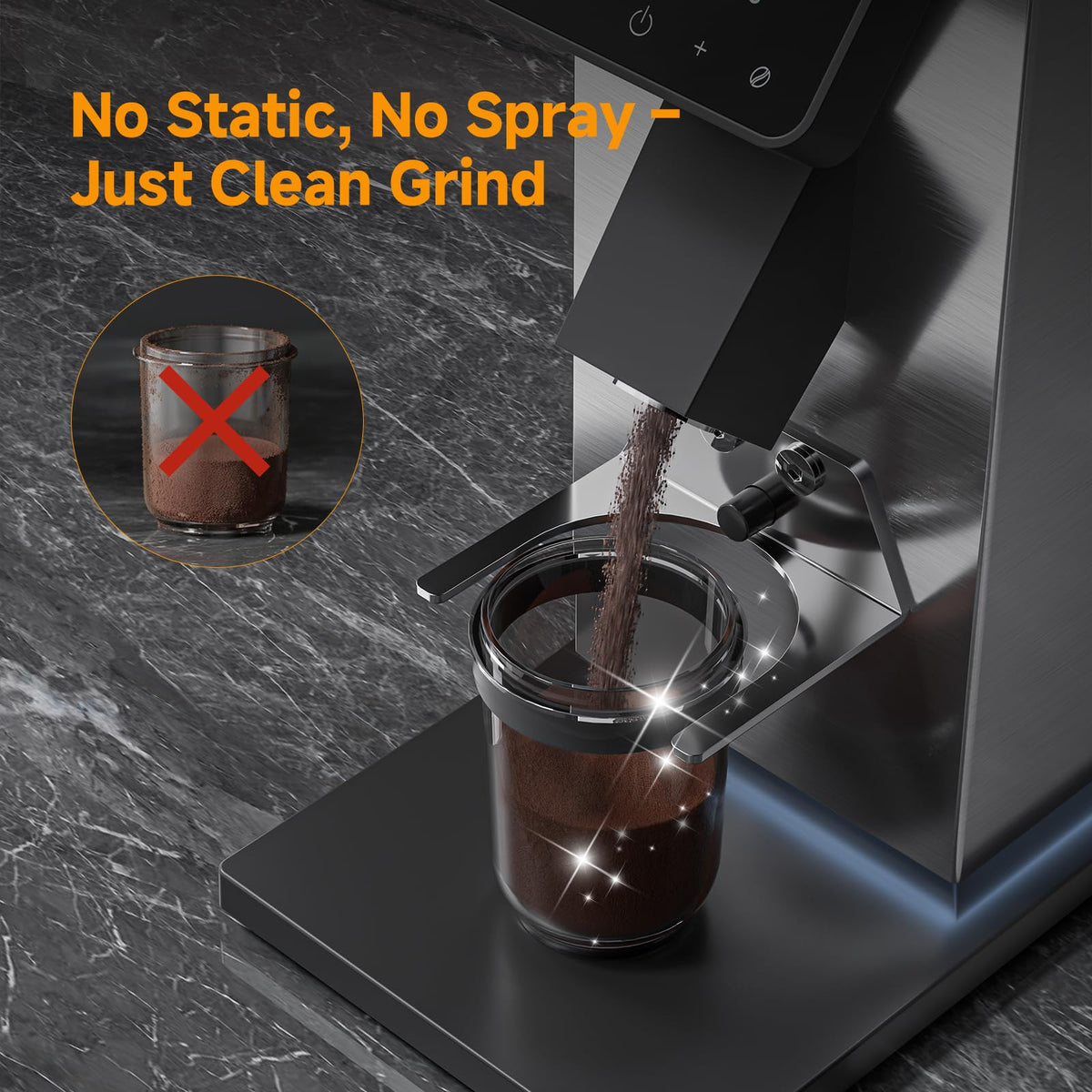 Commercial Flat Burr Espresso Bean Grinder I7607