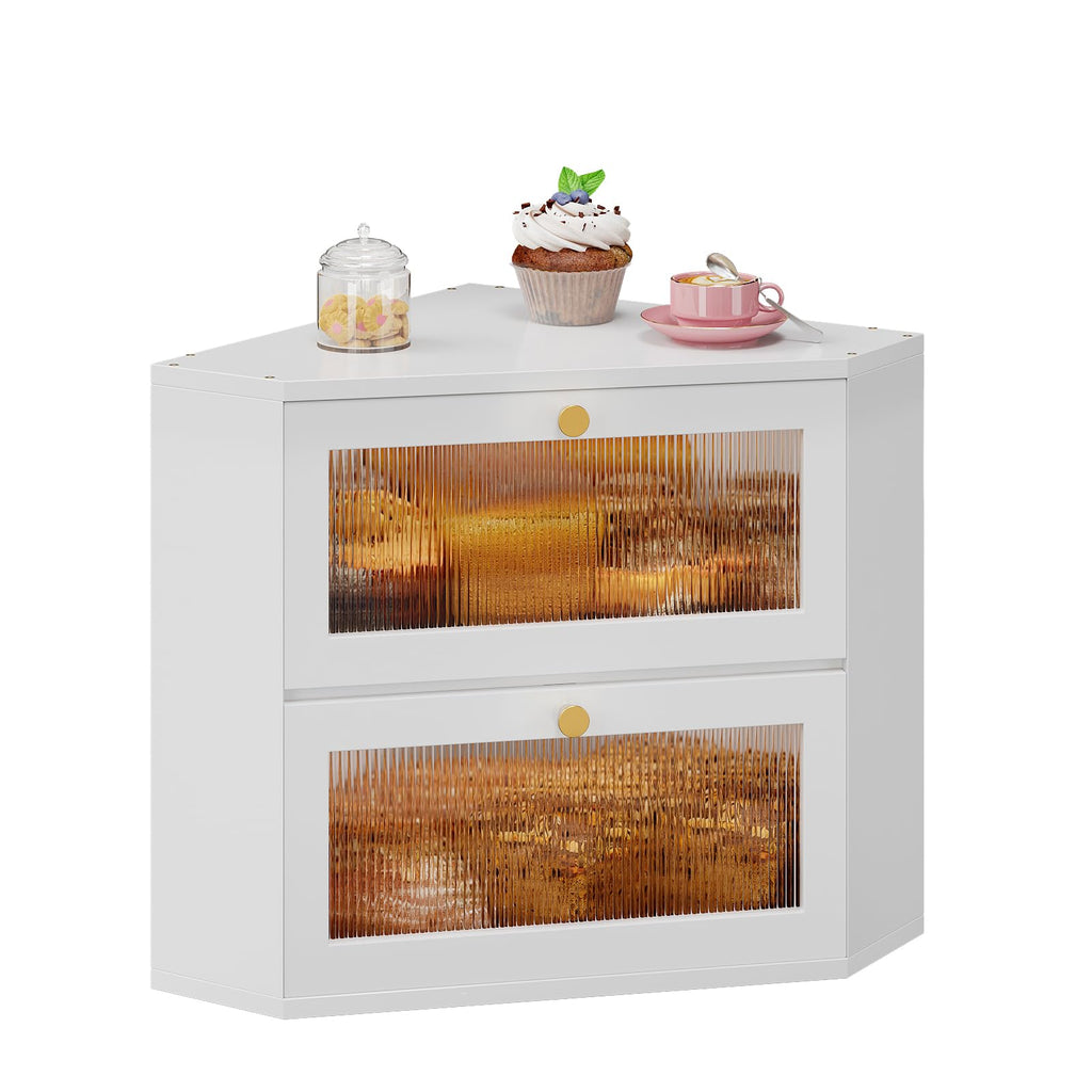 Bamboo Bread Box with Transparent Door L180972