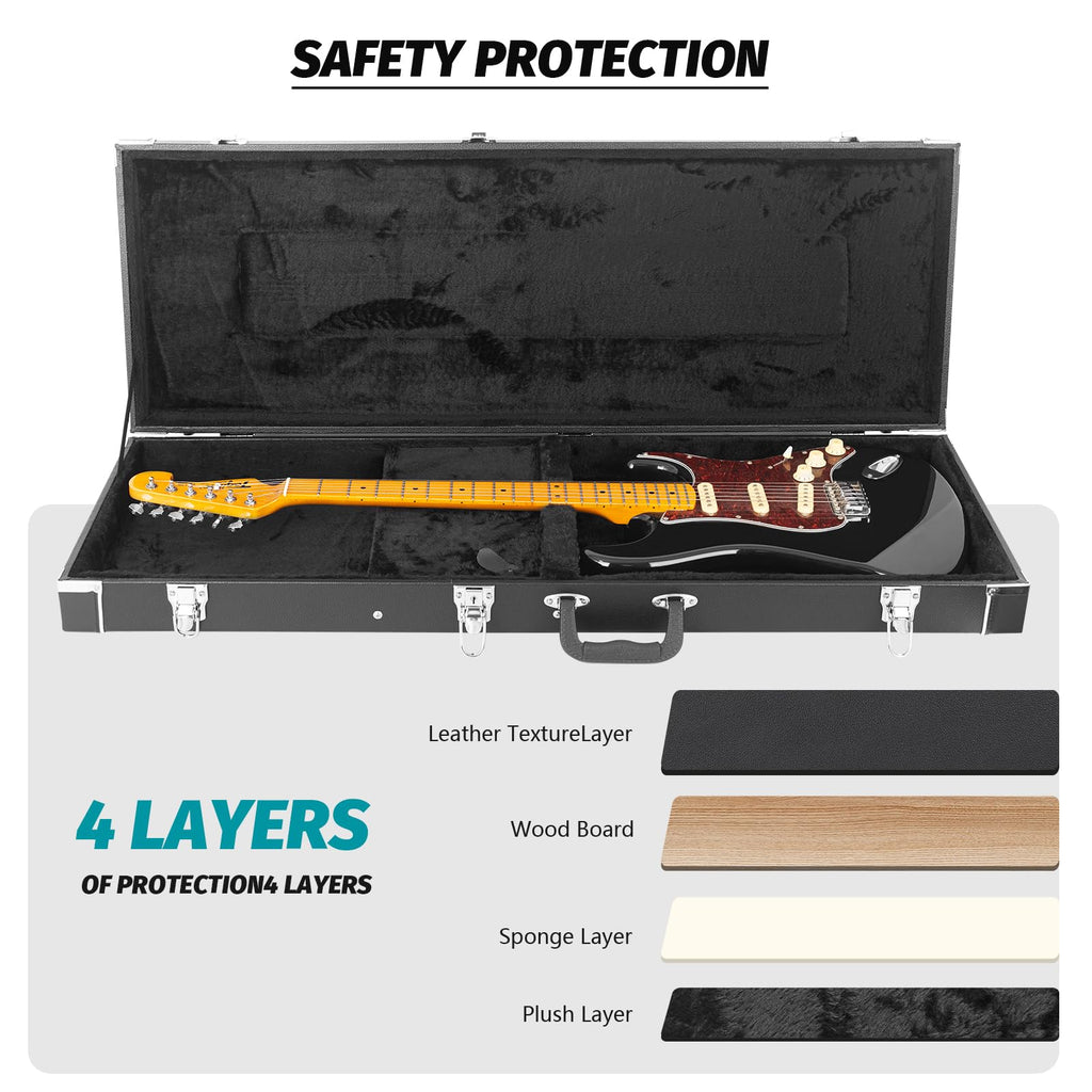 39-Inch Electric Guitar Hard Shell Case with Lock Latch T342511
