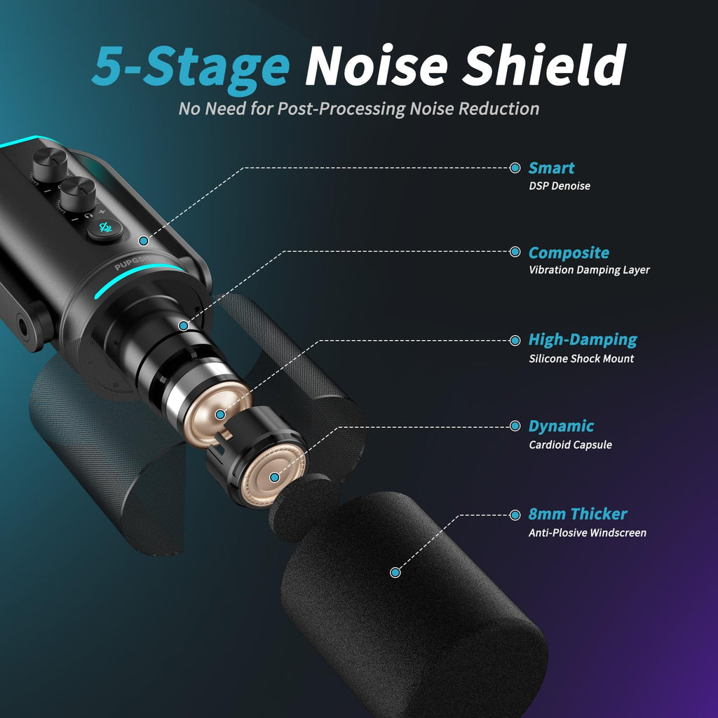 XLR/USB Dynamic Podcast Microphone K2168