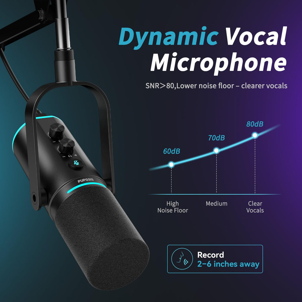 XLR/USB Dynamic Podcast Microphone K2168