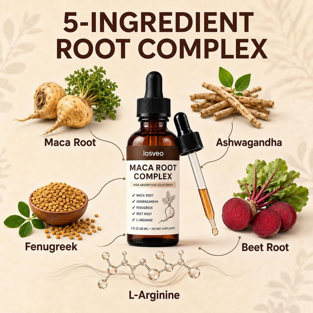 Maca Root Complex Drops with Ashwagandha, Fenugreek, Beet Root & L-Arginine, 2floz C494