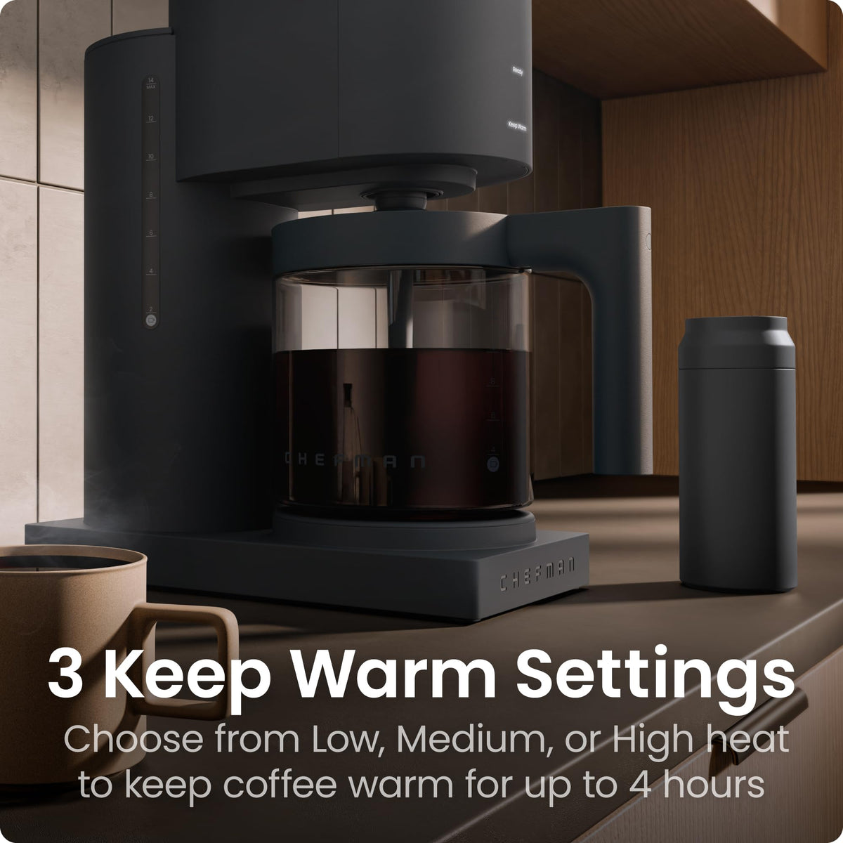 14-Cup Programmable Drip Coffee Maker with Glass Carafe K468