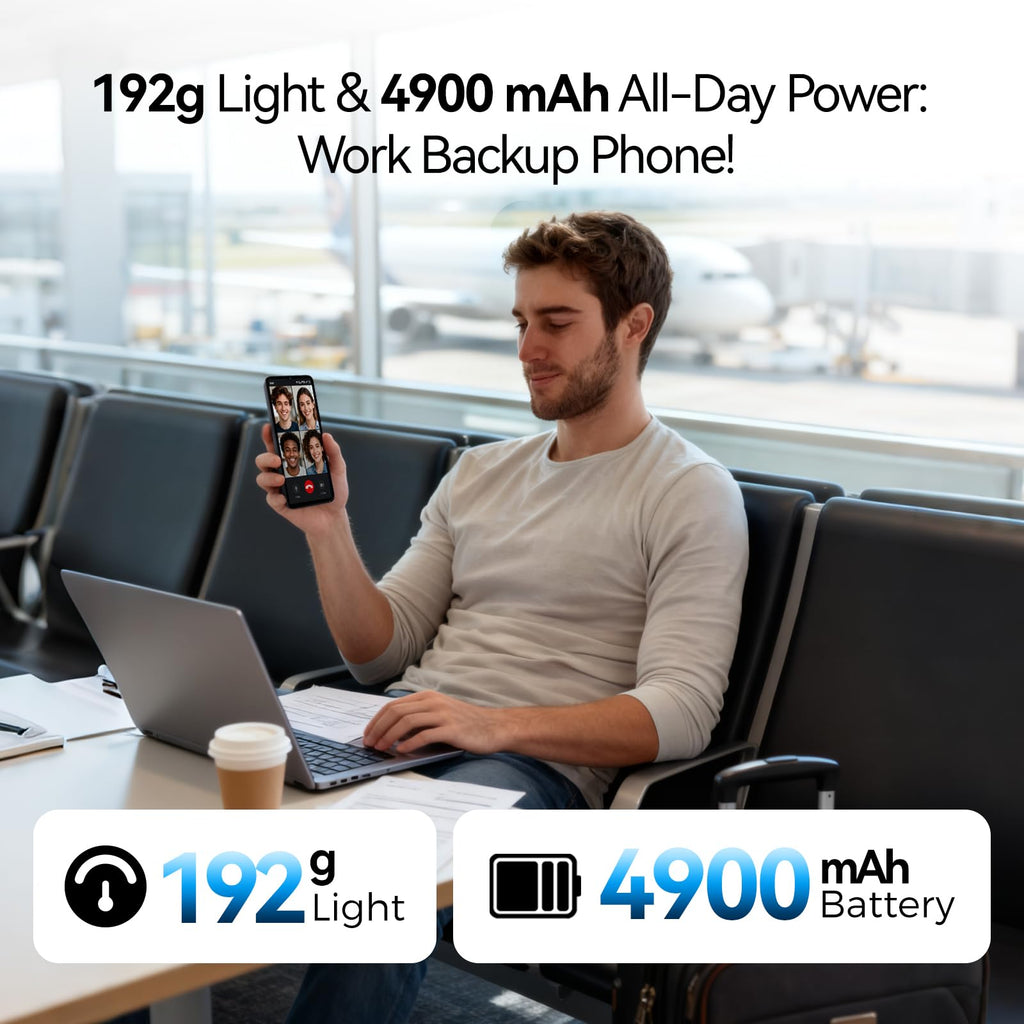 Ultra-Light 6.75" Big Screen 4G+64GB 13MP Dual Camera 4900mAh Android 14 Dual SIM Smartphone P2071